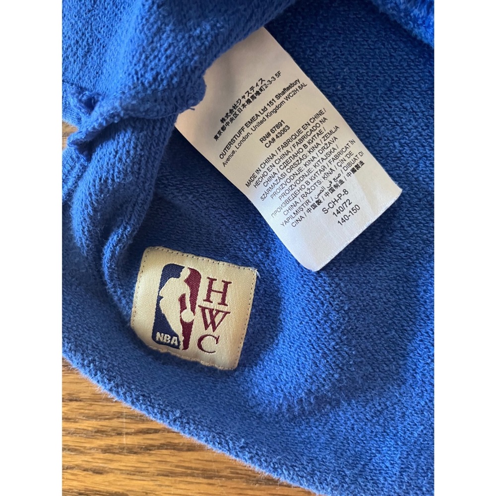 Mitchell & Ness Kids Golden State Warriors Short Sleeve Hoodie Blue Size S 8‎ - Picture 6 of 9